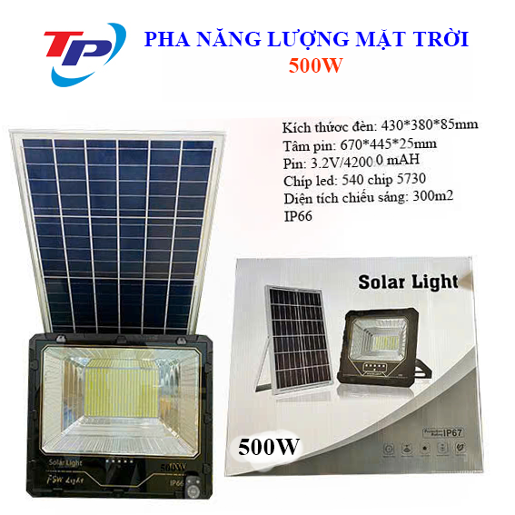 Pha Năng Lương Mặt Trời 500W