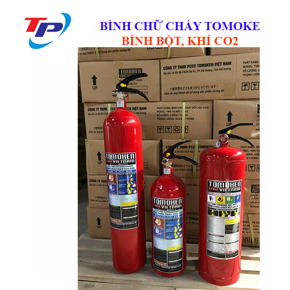 Bình chữa cháy bột , khí ABC 4,kg, 8kg-MFZL8 ( tomoken)  CÓ TEM KIỂM ĐỊNH, VAT