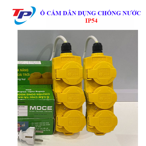 Ổ cắm dân dụng chống nước 3 lỗ IP54