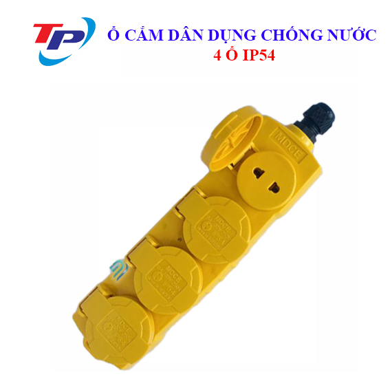 Ổ cắm dân dụng 4 ổ  chống nước IP54