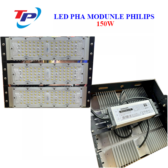 Đèn pha led Module Philips 48leds Nguồn Philips 150w bảo hành 3 năm giá rẻ