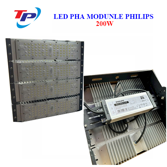 Đèn pha led Module Philips 48leds Nguồn Philips 200w bảo hành 3 năm giá rẻ