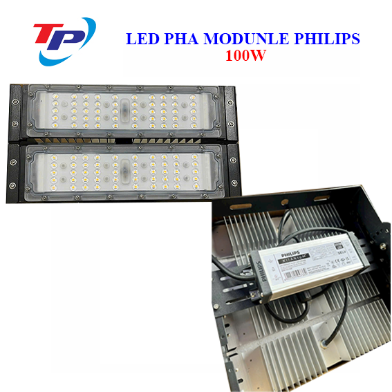 Đèn pha led Module Philips 48leds Nguồn Philips 100w bảo hành 3 năm giá rẻ